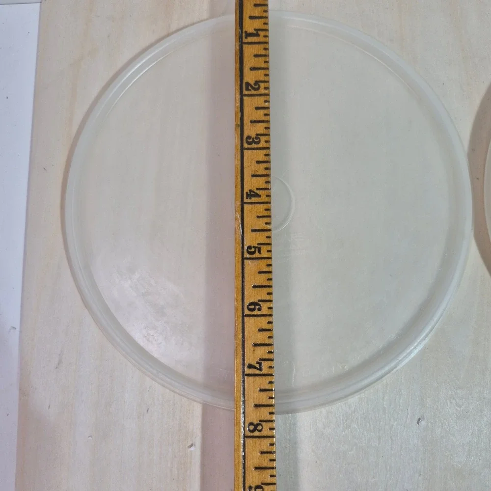 Vintage Tupperware Replacement Lids 6 Translucent White Round Seals Mixed Sizes